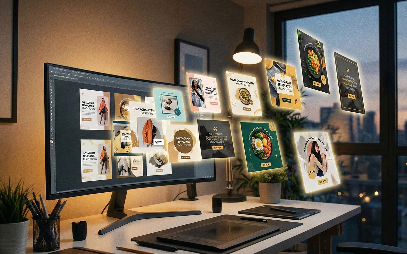 باقة قوالب بوستات إنستغرام للأعمال